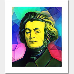 Adam Mickiewicz Colourful Portrait | Adam Mickiewicz Artwork 7 Posters and Art